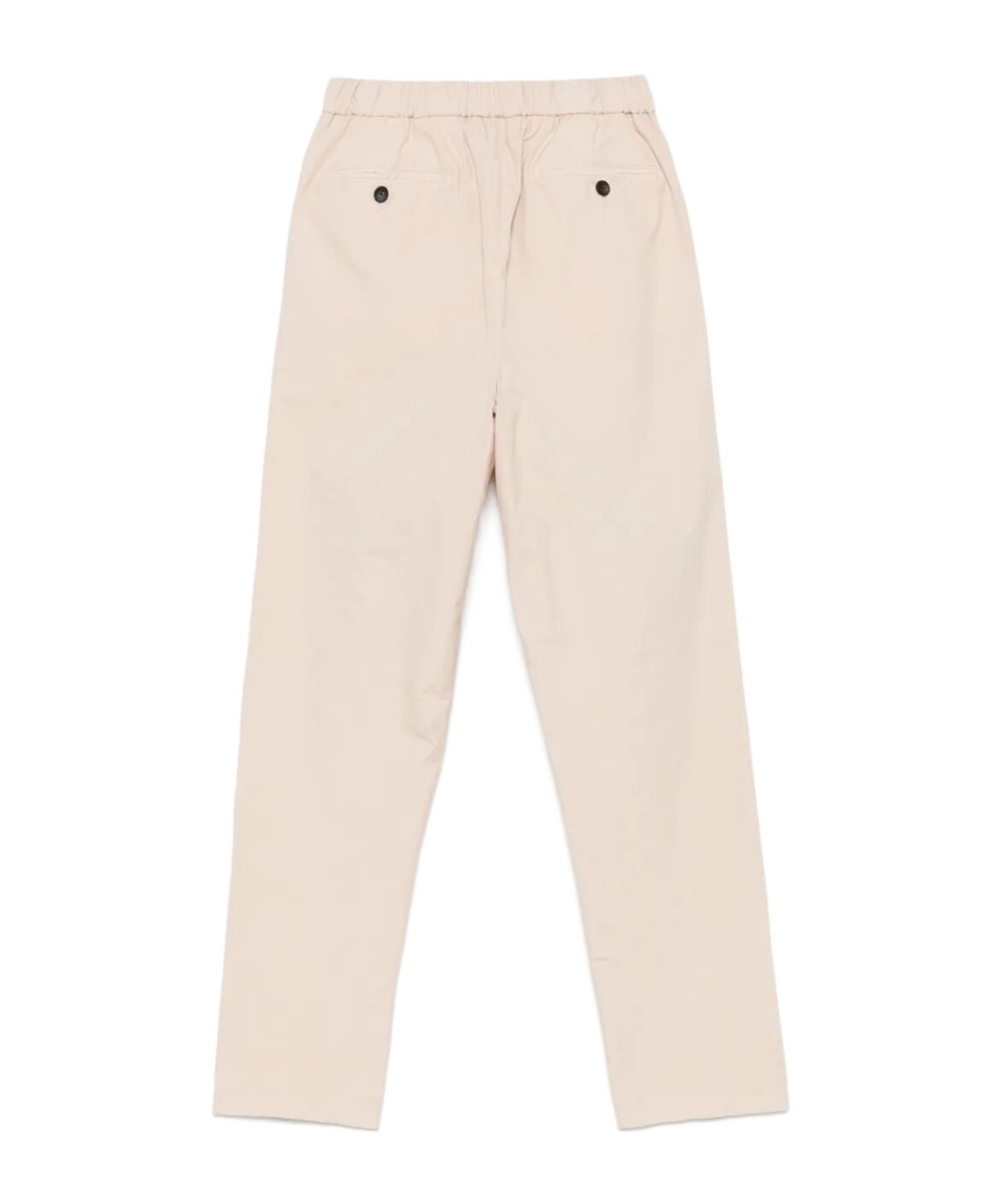 Drumohr Relaxed-fit Cotton Pants With Elastic Waistband In Beige