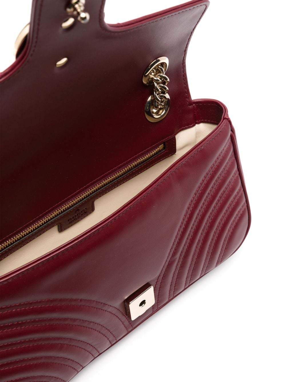 Gucci Women's Mini Gg Marmont Bag With Card Holder In Red