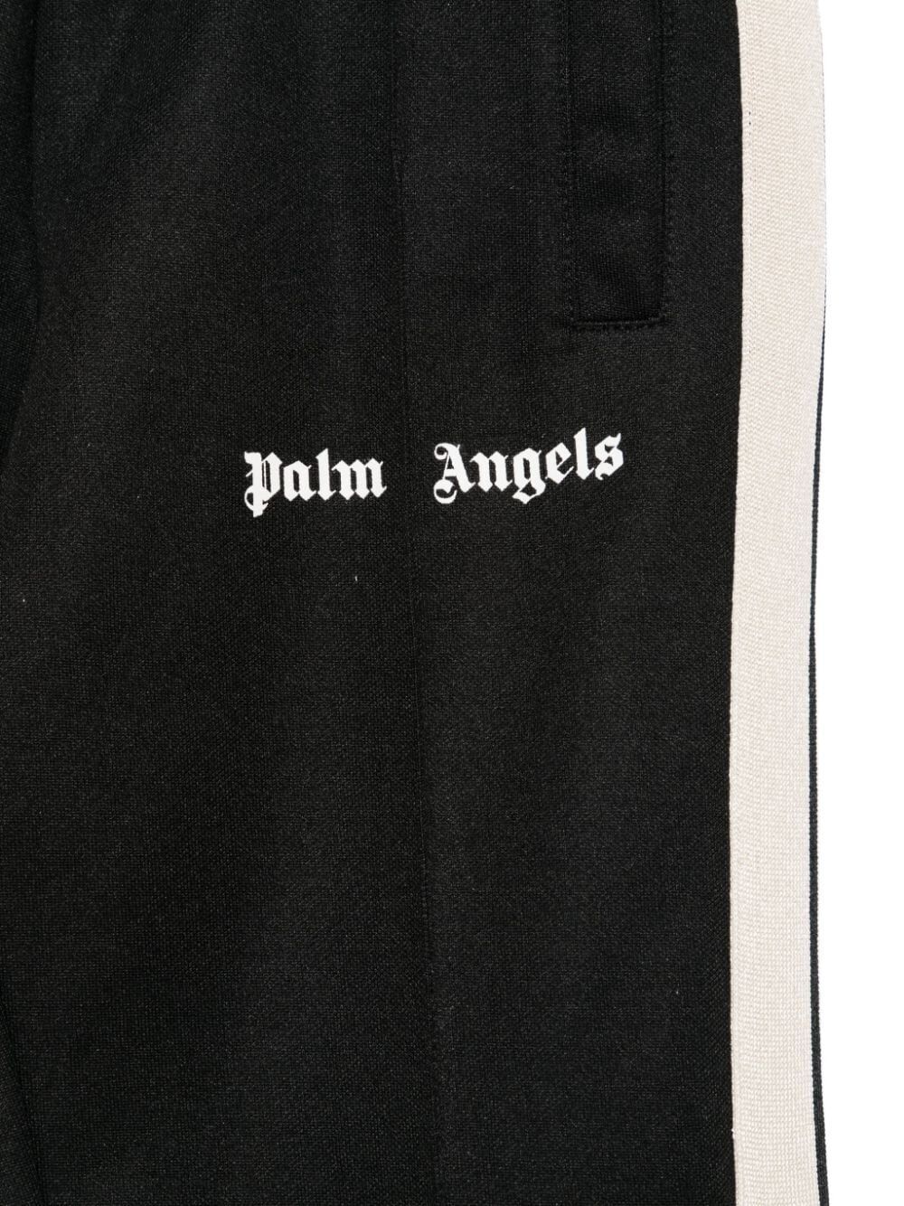 Palm Angels Logo Pants In Black