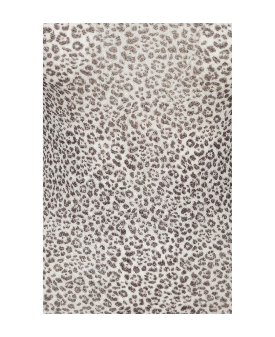 Saint Laurent Women's Printed Wool Top In Gray