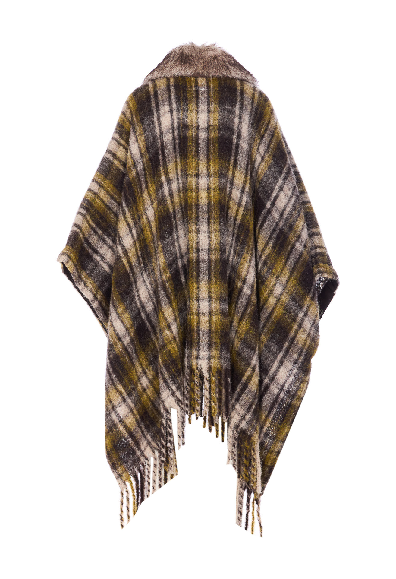 Moncler Fringed Cape In Multi