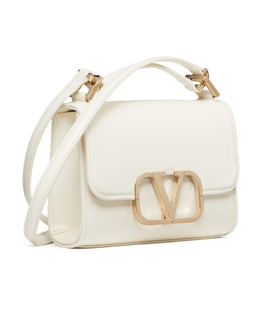 Valentino Garavani Vlogo Signature Shoulder Bag In White