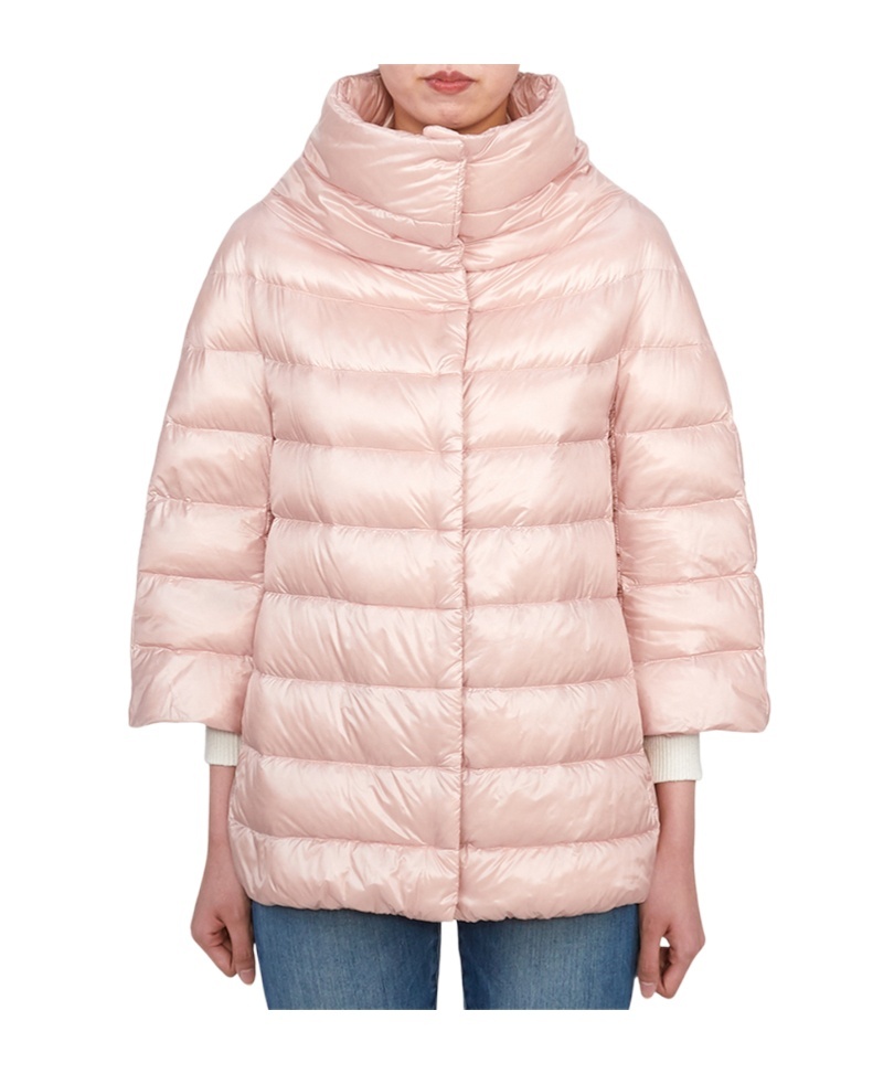 Herno Long-sleeved Down Jacket In Nude