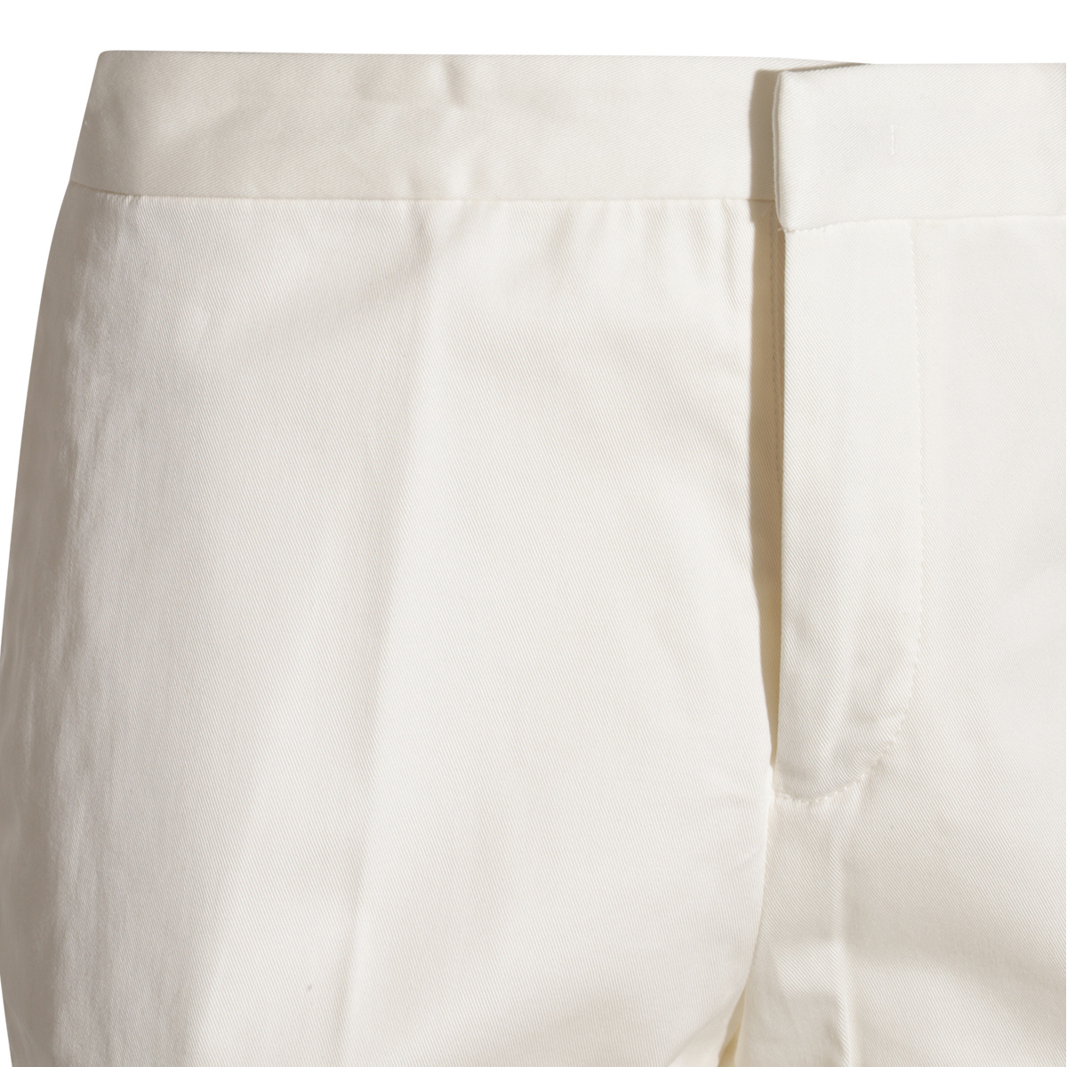 Fabiana Filippi Tailored White Cotton Pants With Functional Pockets In White