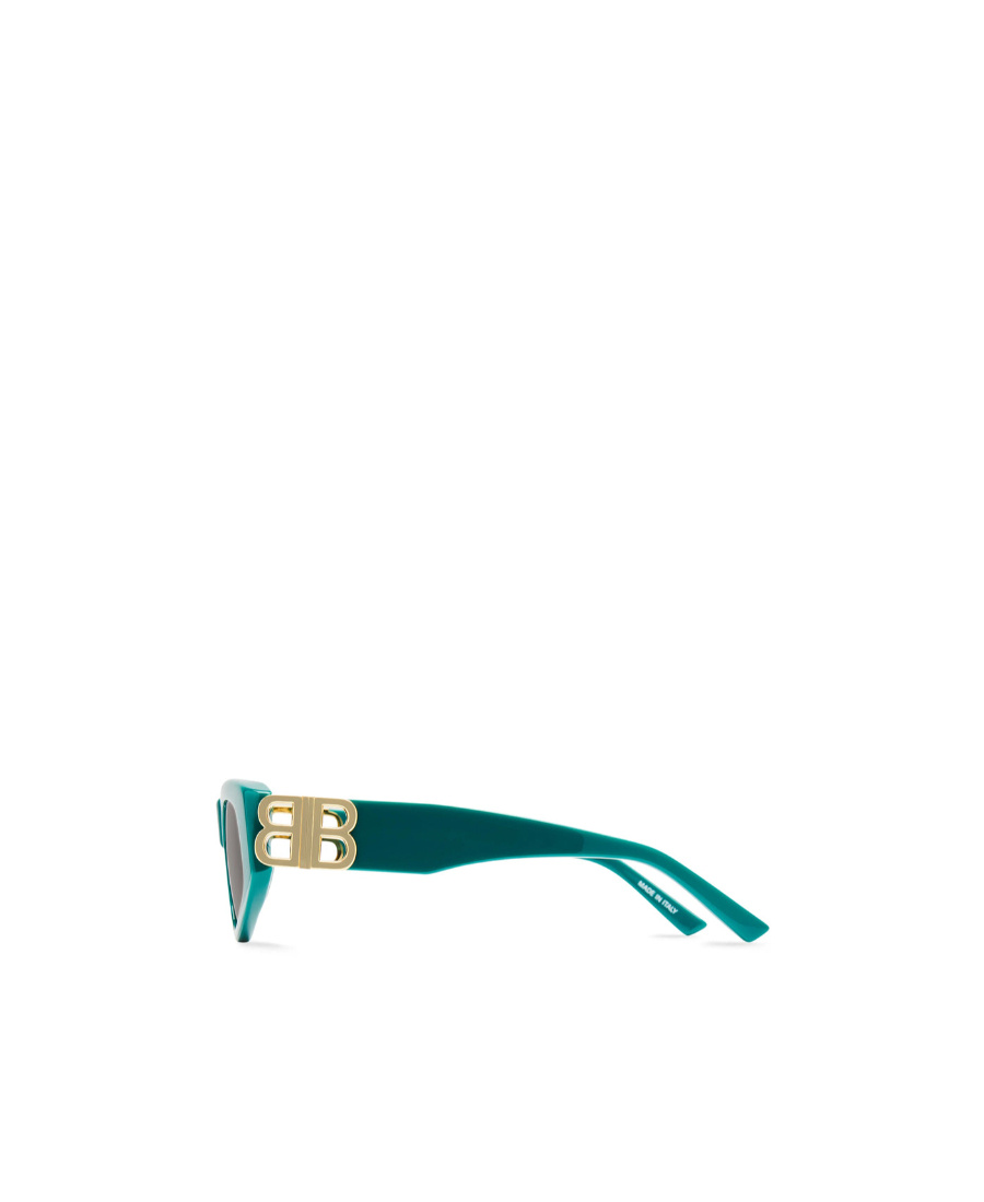 Balenciaga Logo-plaque Cat-eye Sunglasses In Gray