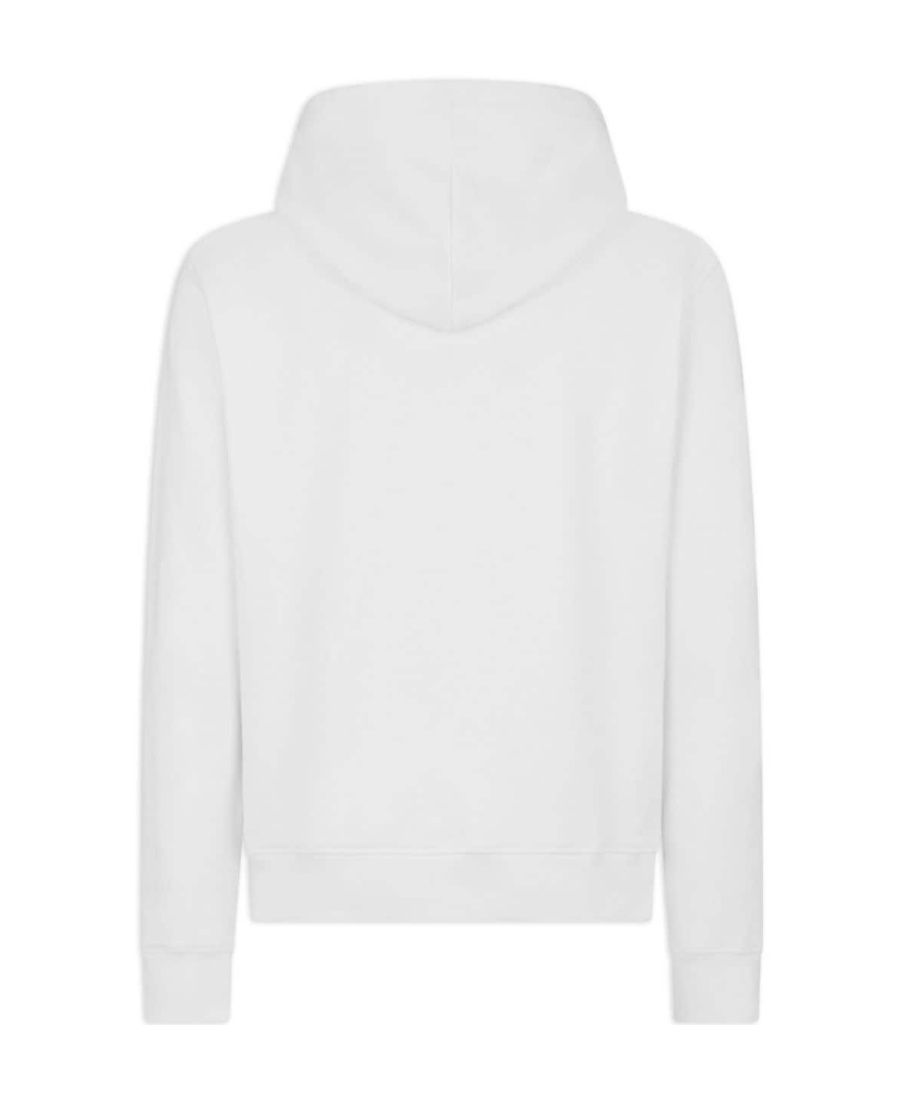 Dsquared2 Men Cotton Sweatshirt With Frontal Print In White