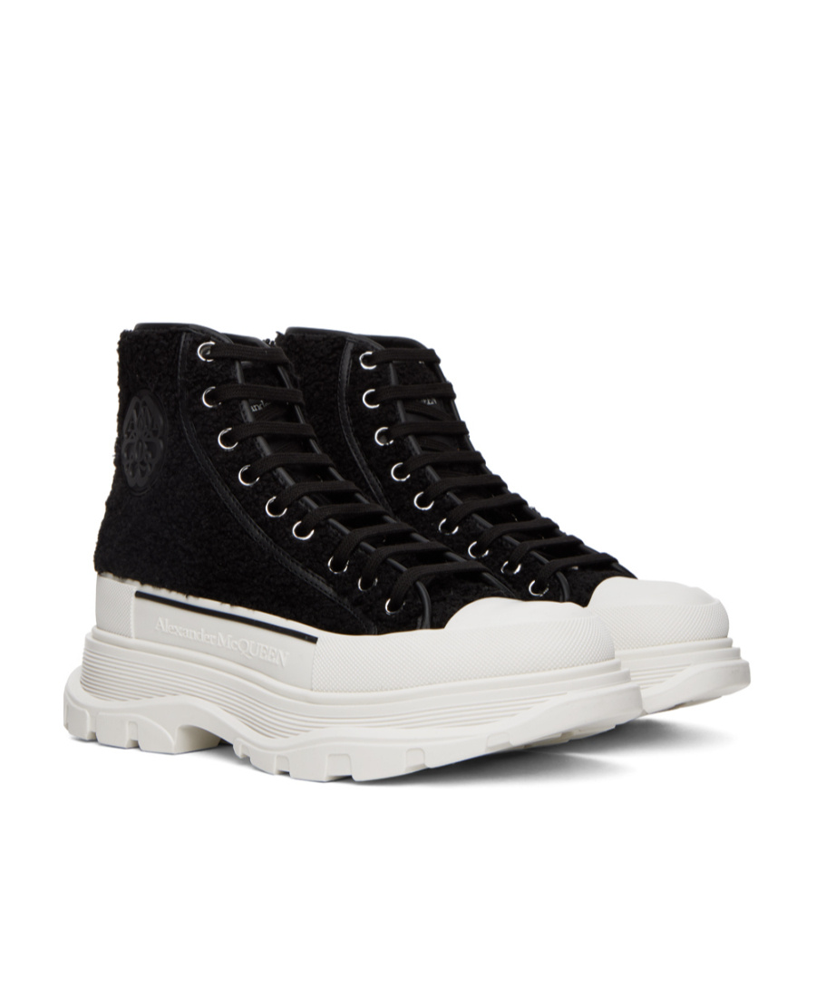 Alexander Mcqueen High-top Leisure Sneakers In Black