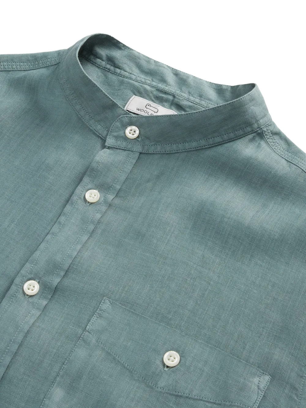 Woolrich Linen Shirt In Green In Green