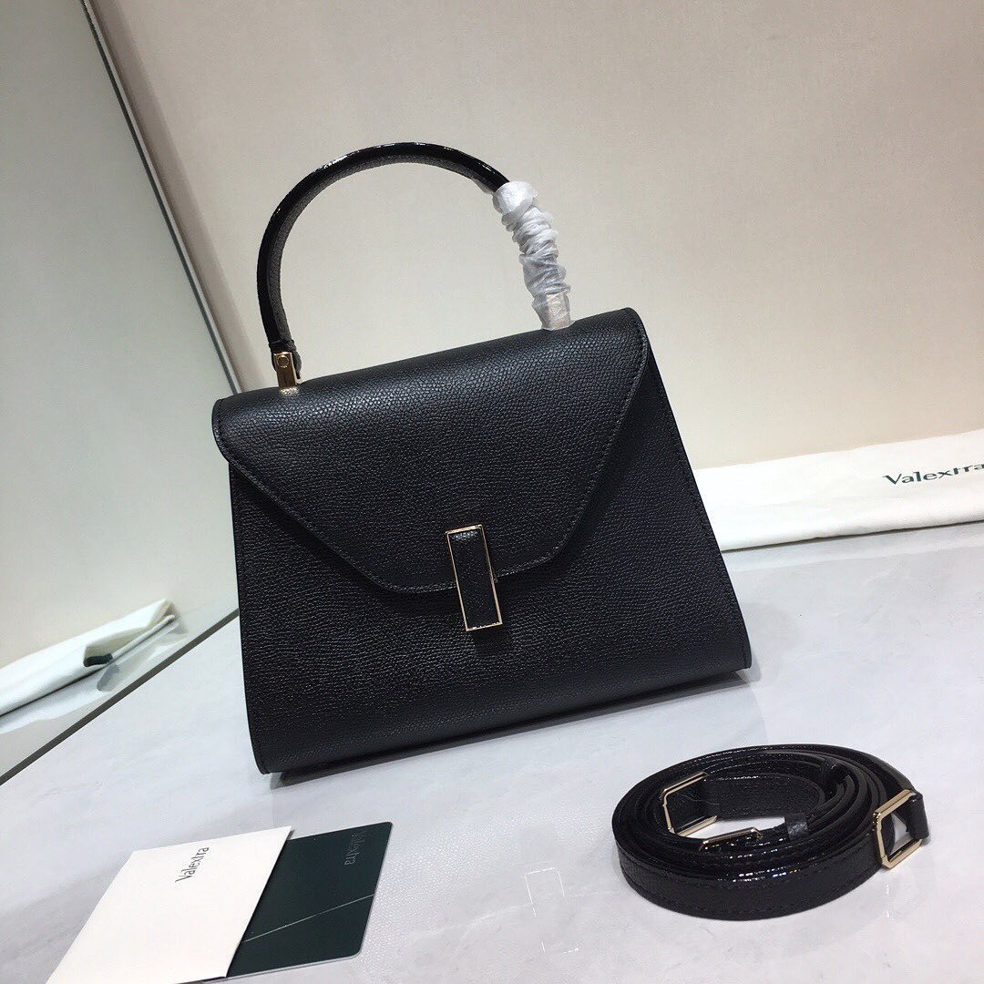 Valextra Mini Iside Top-handle Bag In Black