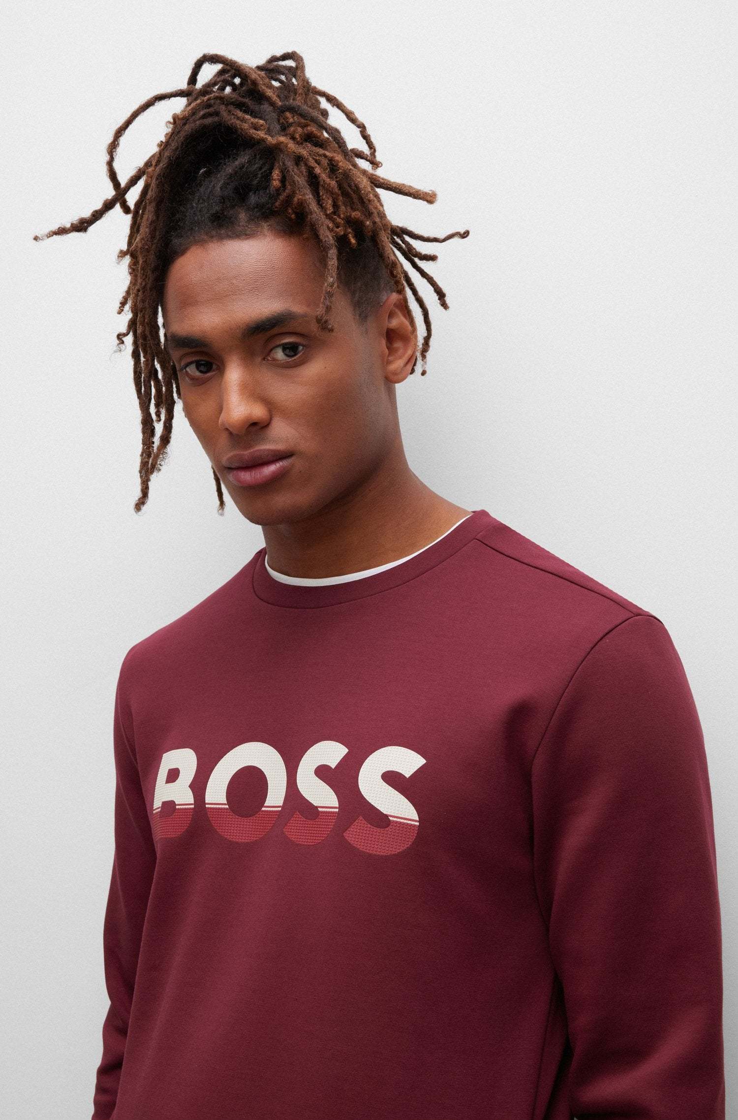 HUGO BOSS LOGO ROUND NECK SWEATER 