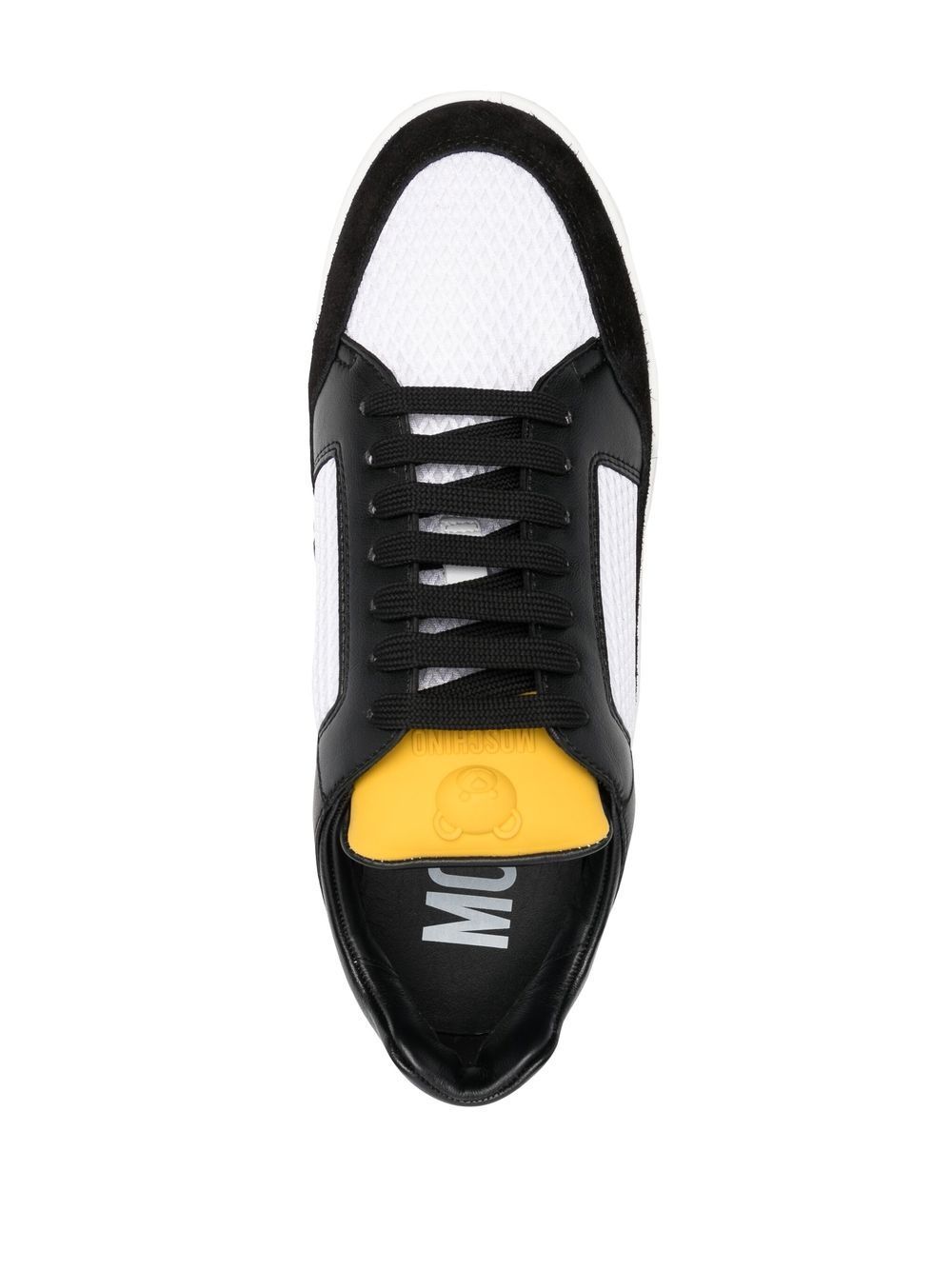 Moschino Rubber Sole Sneakers With Teddy Bear Motif In Black