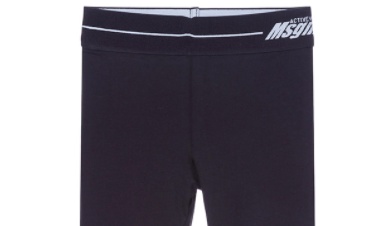 Msgm Logo-print Stretch-cotton Leggings In Black