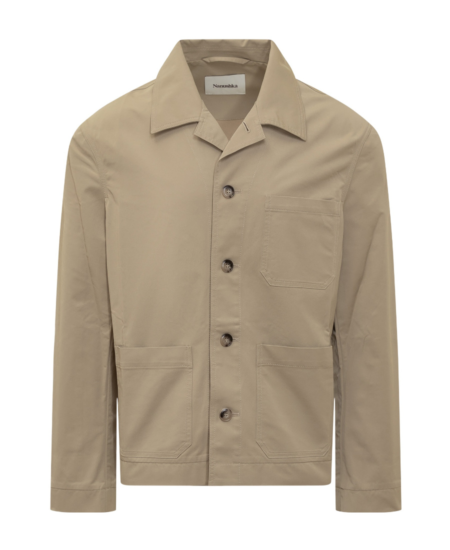 Nanushka Beige Saon Shirt In Nude