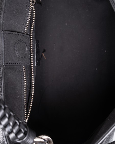 Shop Orciani Sveva Sense Scooby Midi Shoulder Bag In Black