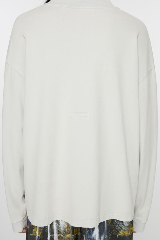 Acne Studios T-shirt With Round Neck And Long Sleeves In White