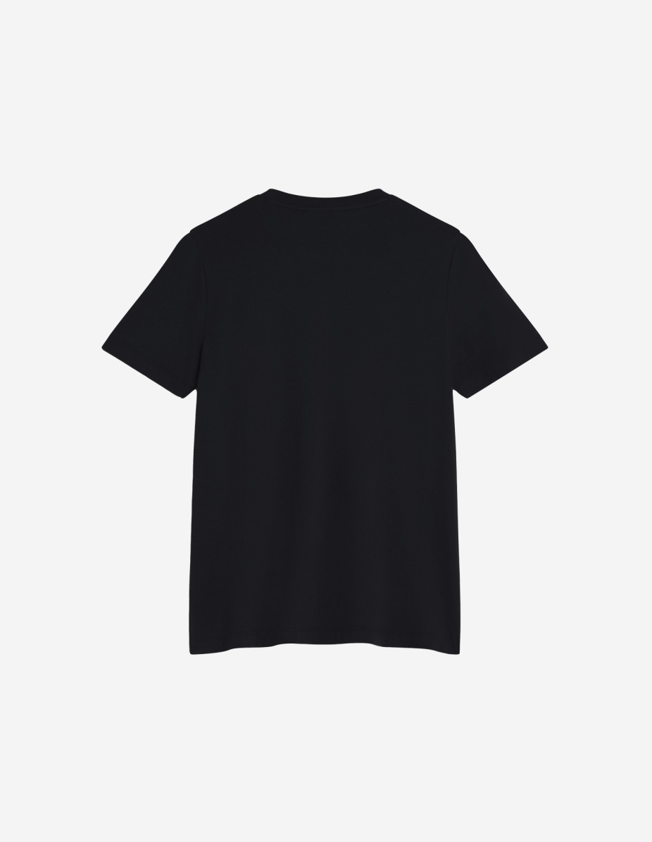 Maison Kitsuné Baby Fox-patch Polo Top In Black