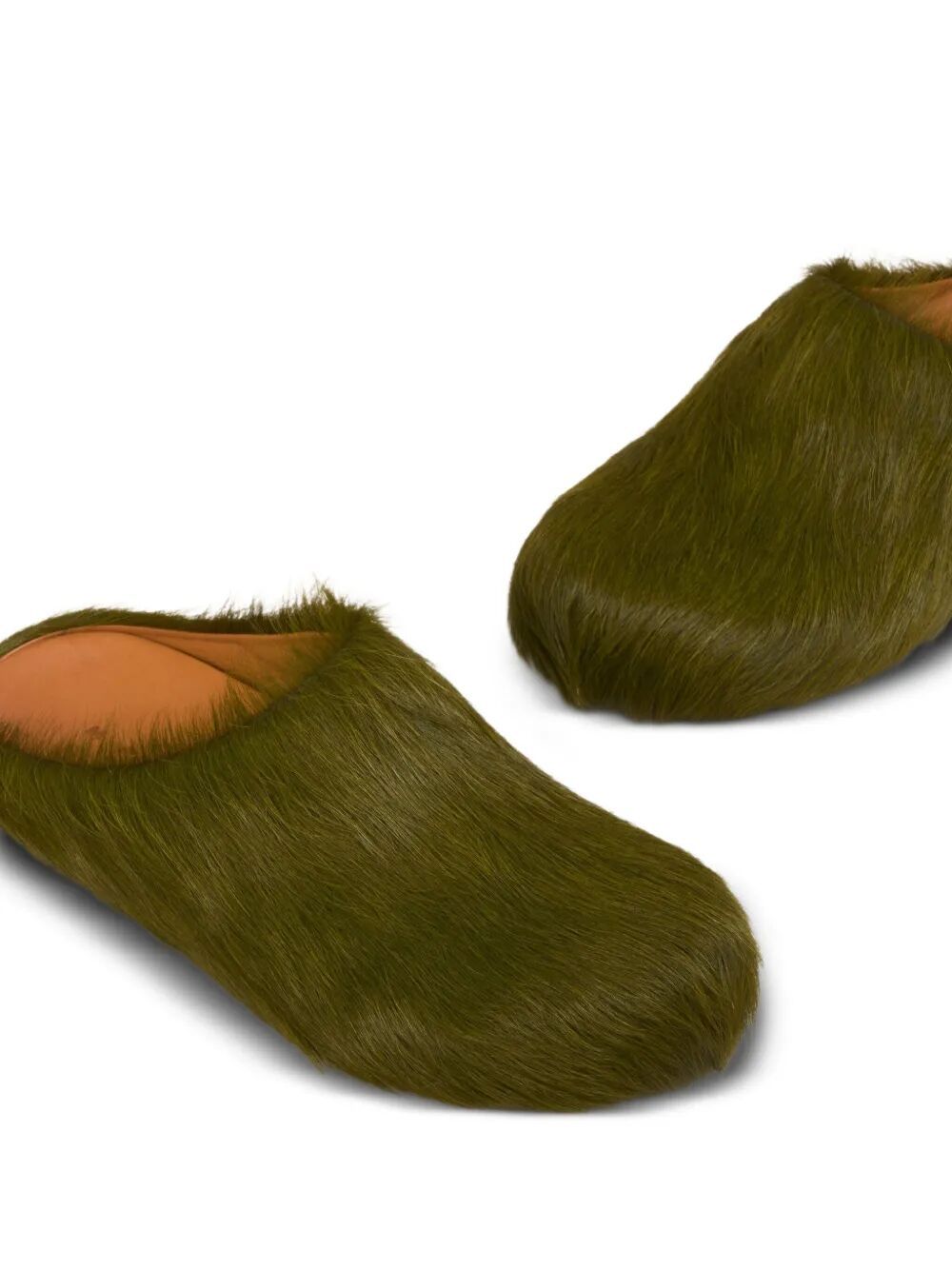 Marni Long Hair Calfskin Fussbett Sabot