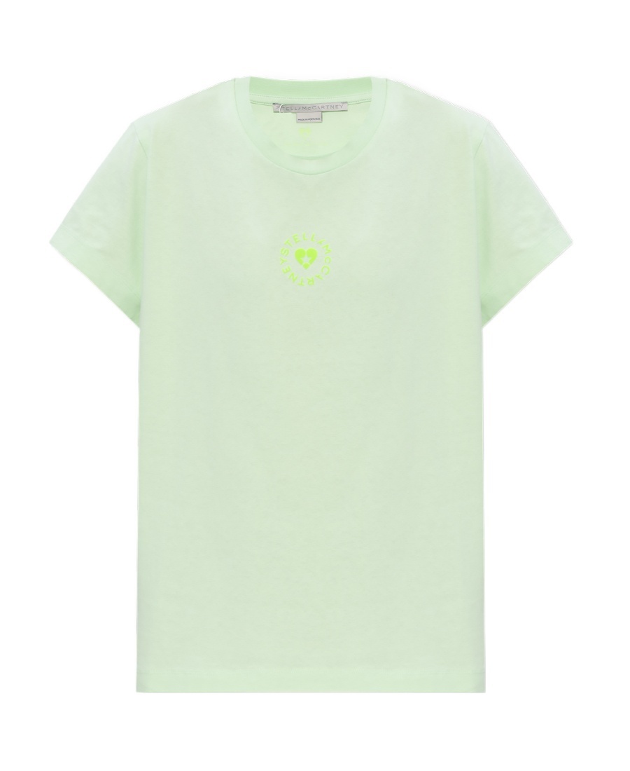 Stella Mccartney Logo Printed Crewneck T-shirt In White