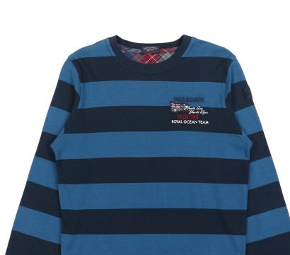 PAUL & SHARK STRIPED LOGO LONG-SLEEVED T-SHIRT