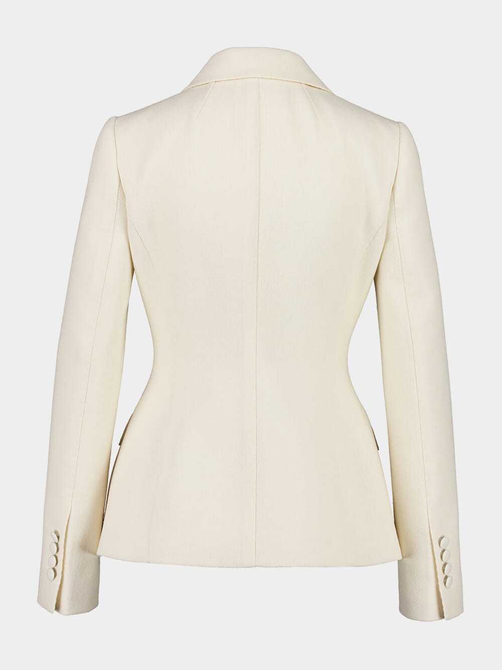 Dolce & Gabbana Tailored Button-front Blazer In Neutral