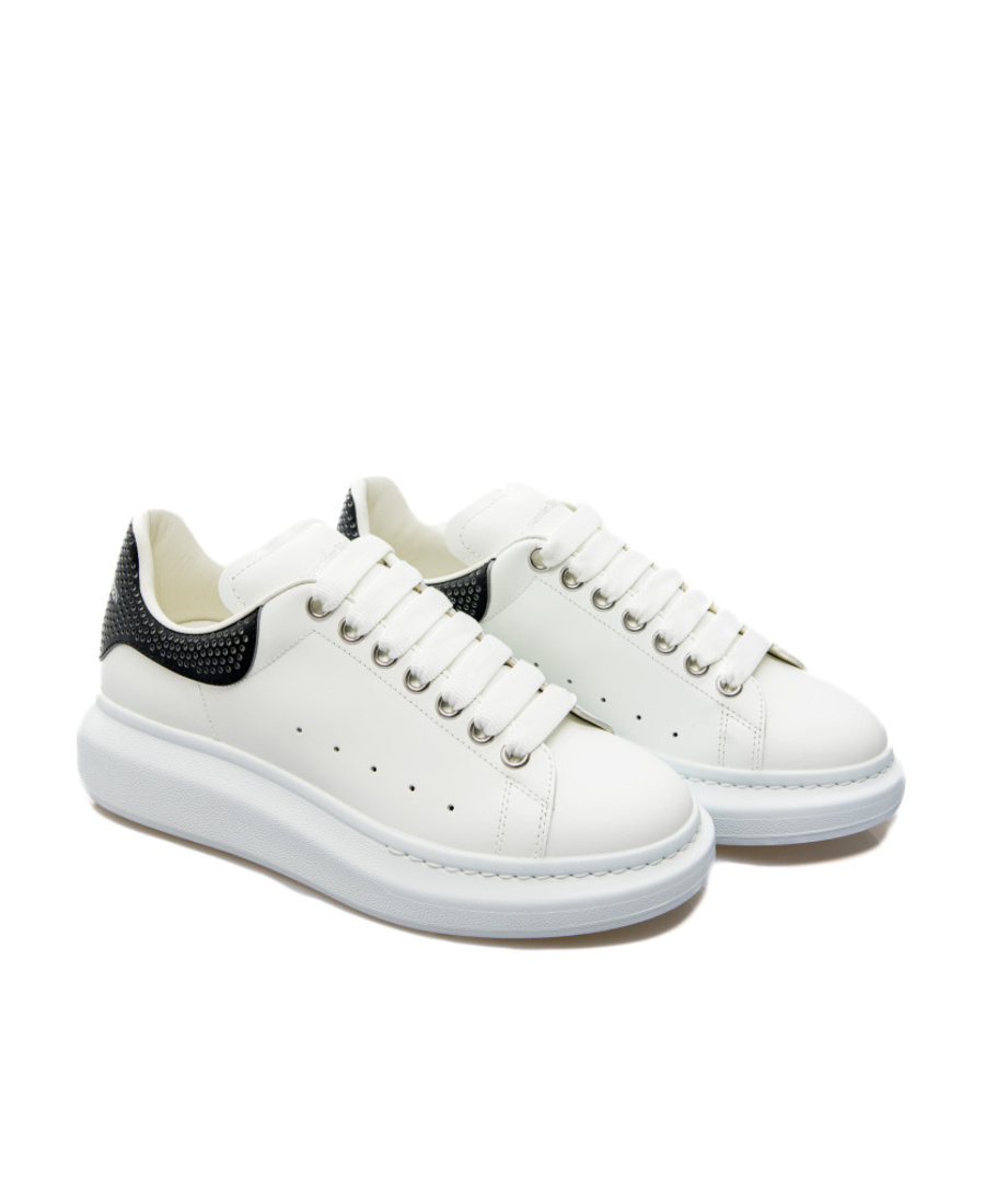 Alexander Mcqueen Oversized Low-top Leather Sneakers In White