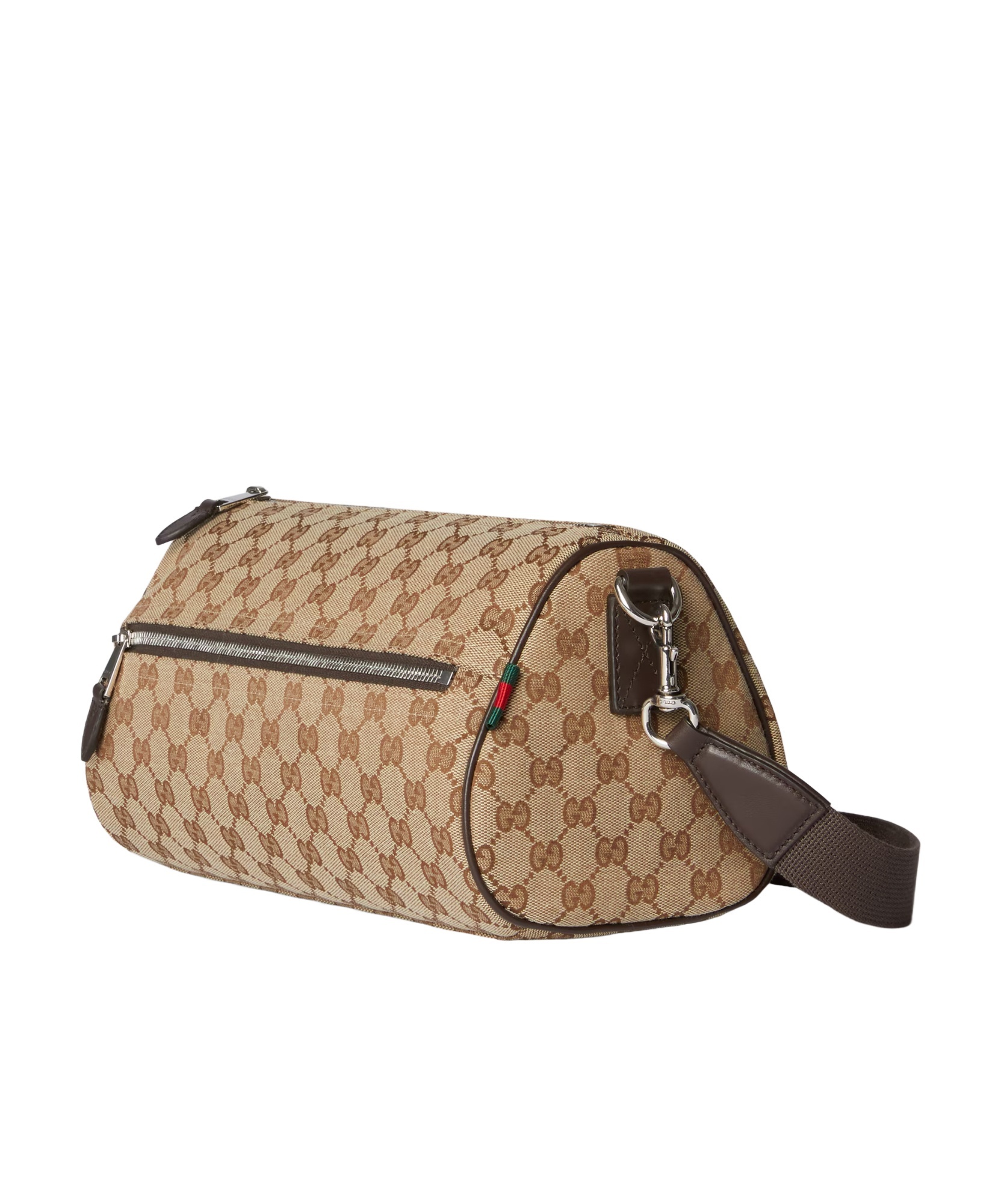 Gucci Gg Canvas Small Cylinder Bag In Nude