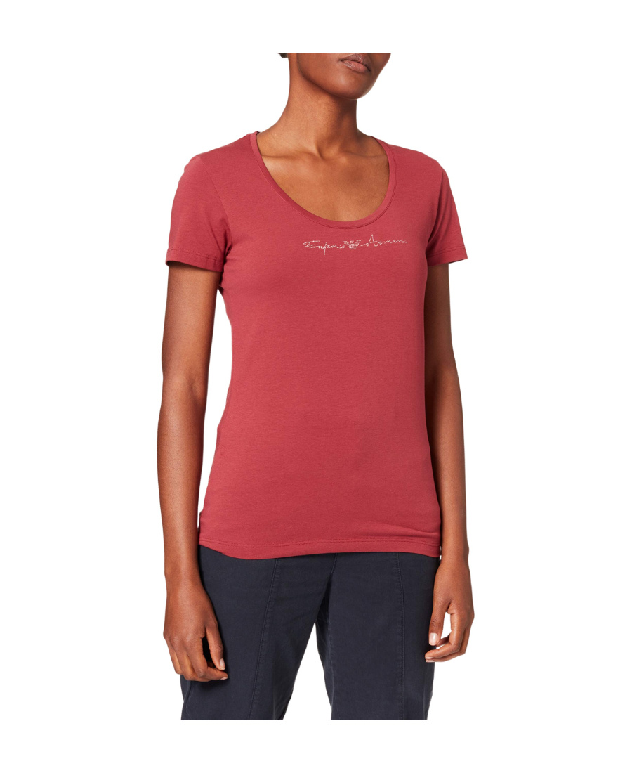 Emporio Armani Short-sleeved T-shirt With Round Neck In Red