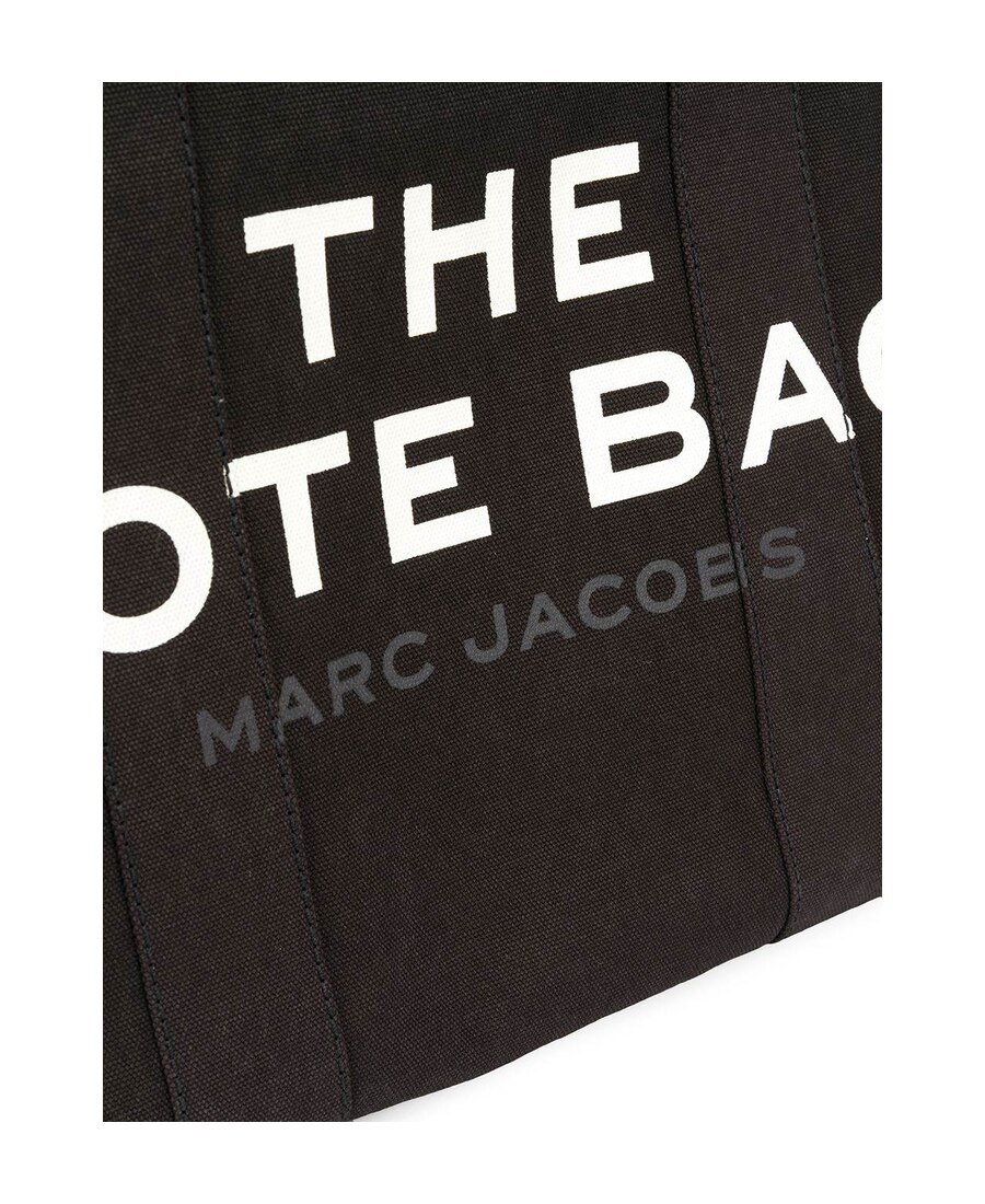 Marc Jacobs Shopper The Large Black Canvas Tote In Black