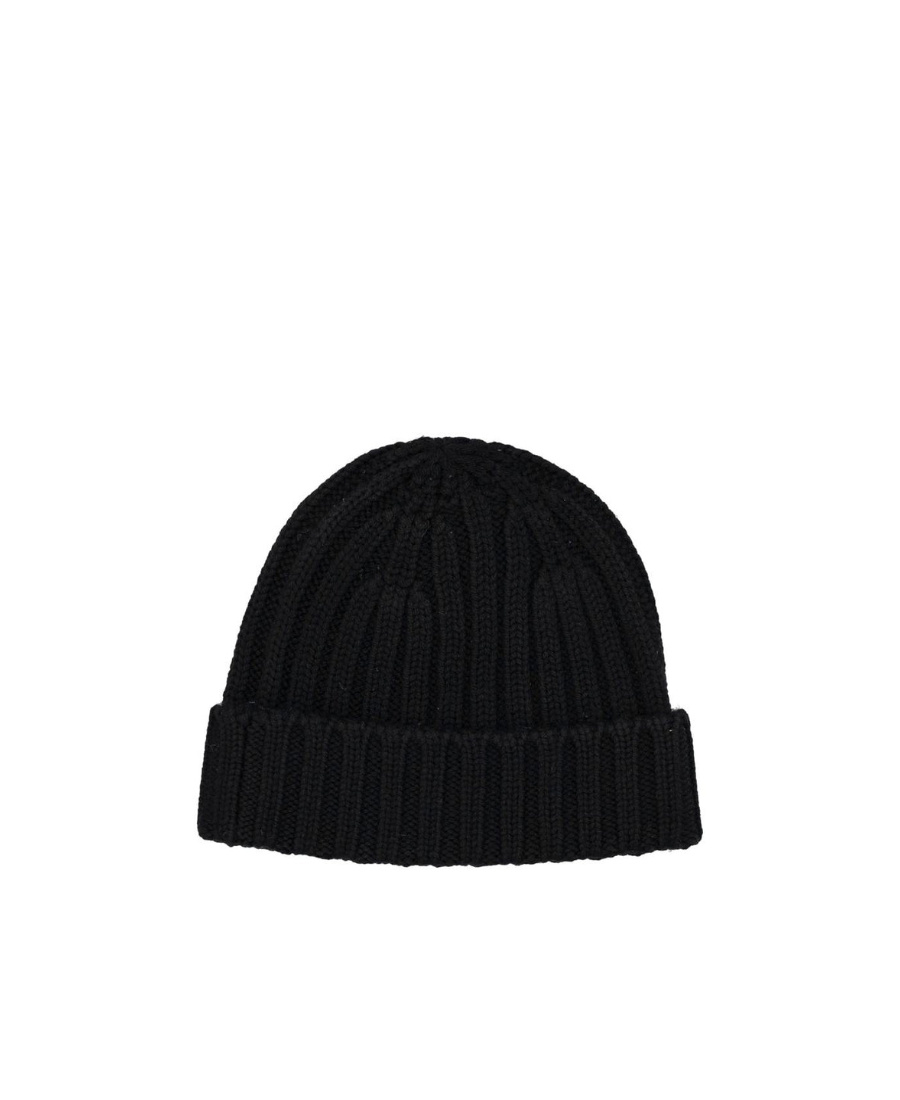 ASPESI LOGO-PATCH RIBBED BEANIE