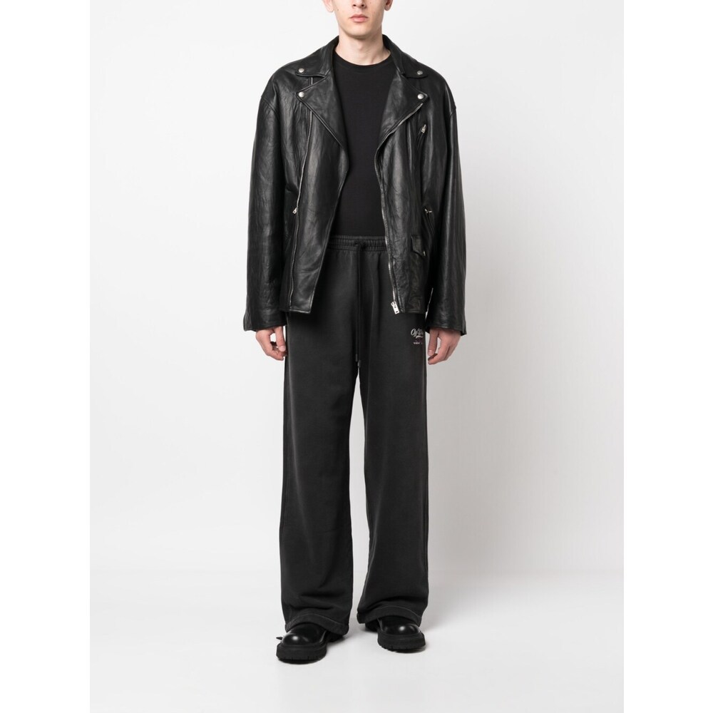 Off-white Logo-print Track Pants In Black