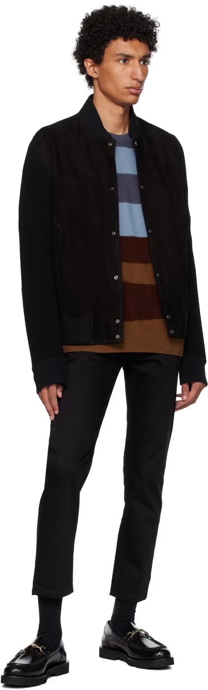 PAUL SMITH SPLICE STAND-NECK CASUAL JACKET