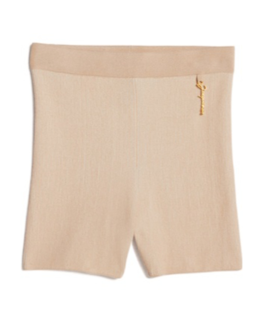 Jacquemus Le Short Pralu Knitted Shorts In Nude