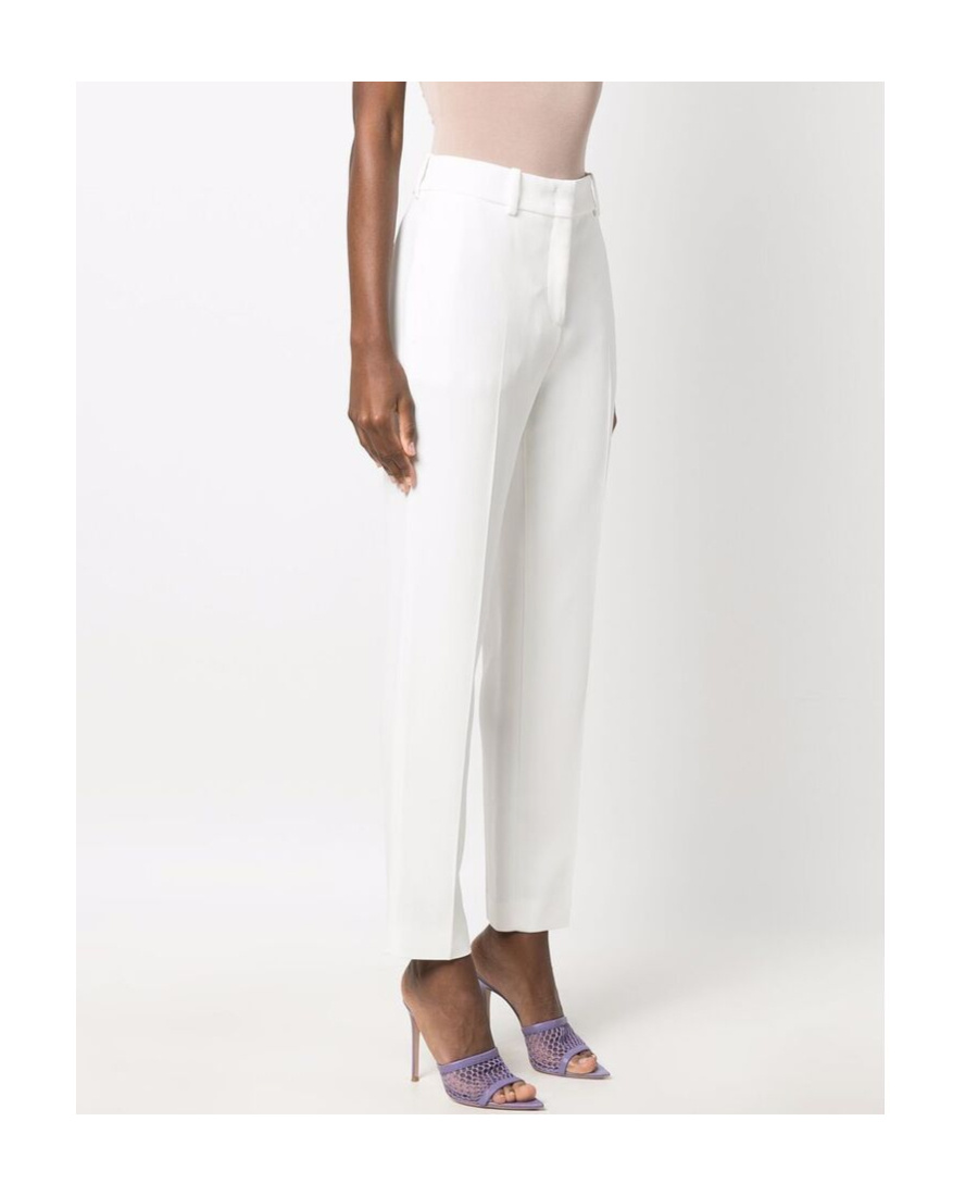 Ermanno Scervino Tailored High-waist Trousers With Subtle Pleats In White