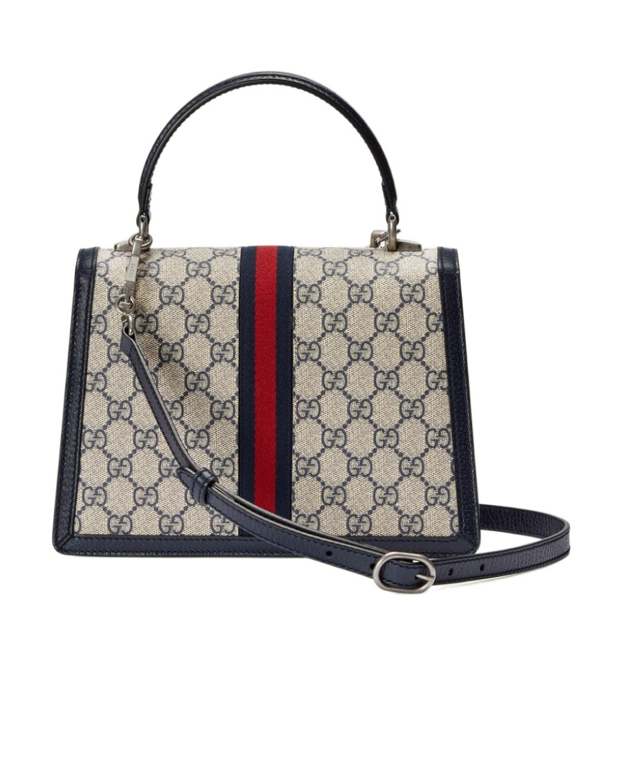 Gucci Small Ophidia Web Top-handle Bag In Nude