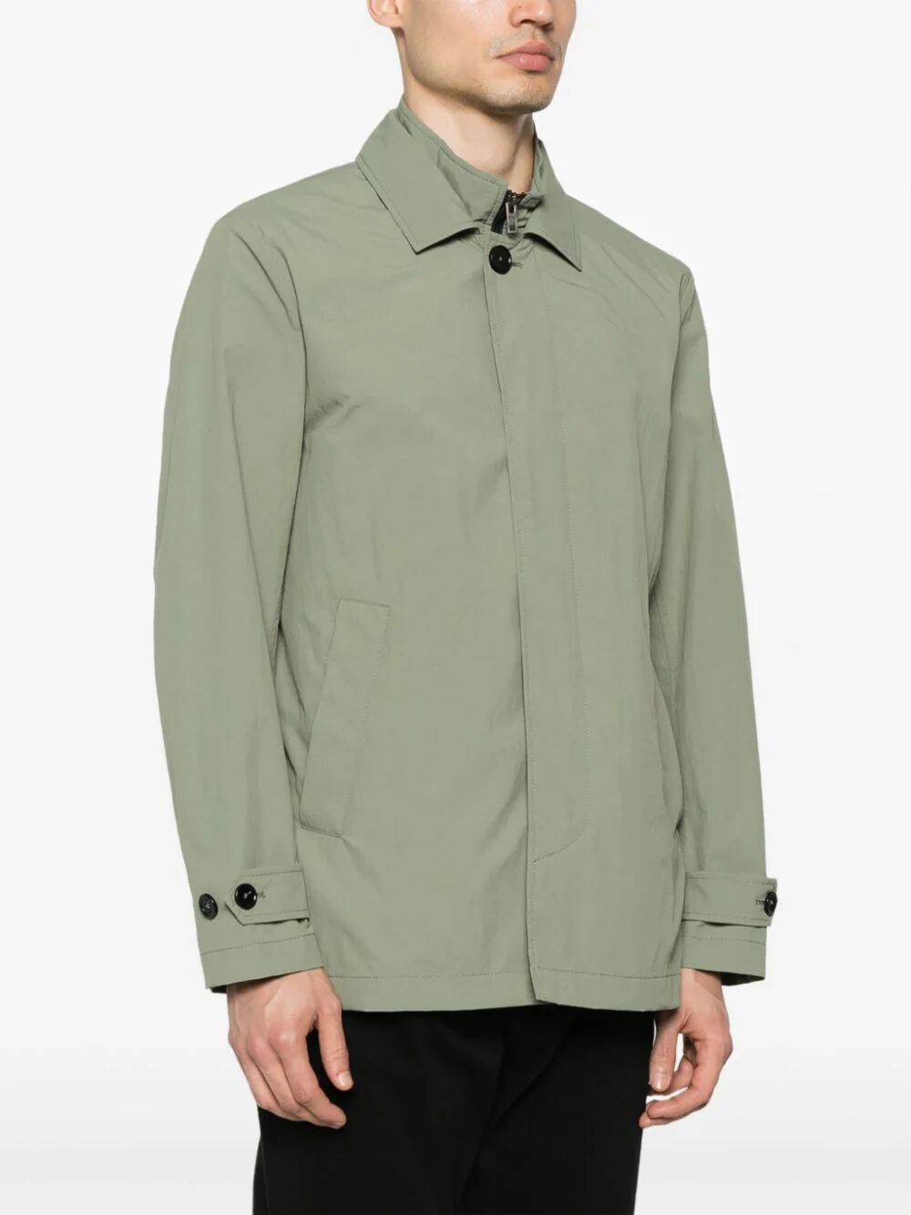 Fay Layered-design Jacket In Gray