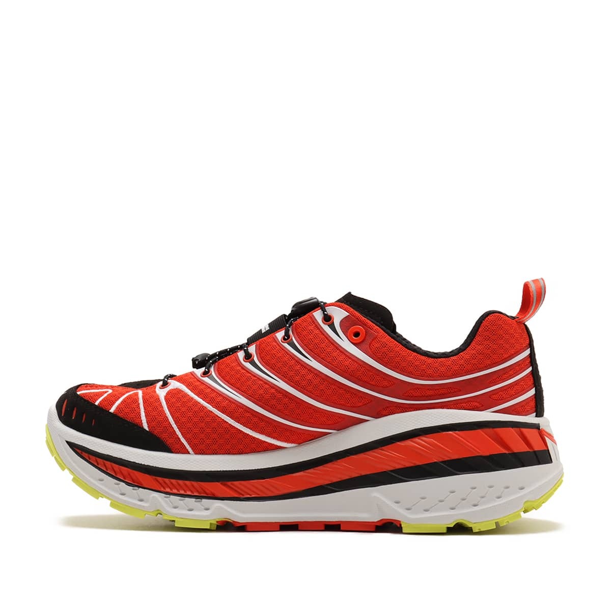 Hoka Stinson Evo Og Rubber And Faux Suede-trimmed Mesh Running Sneakers In Red