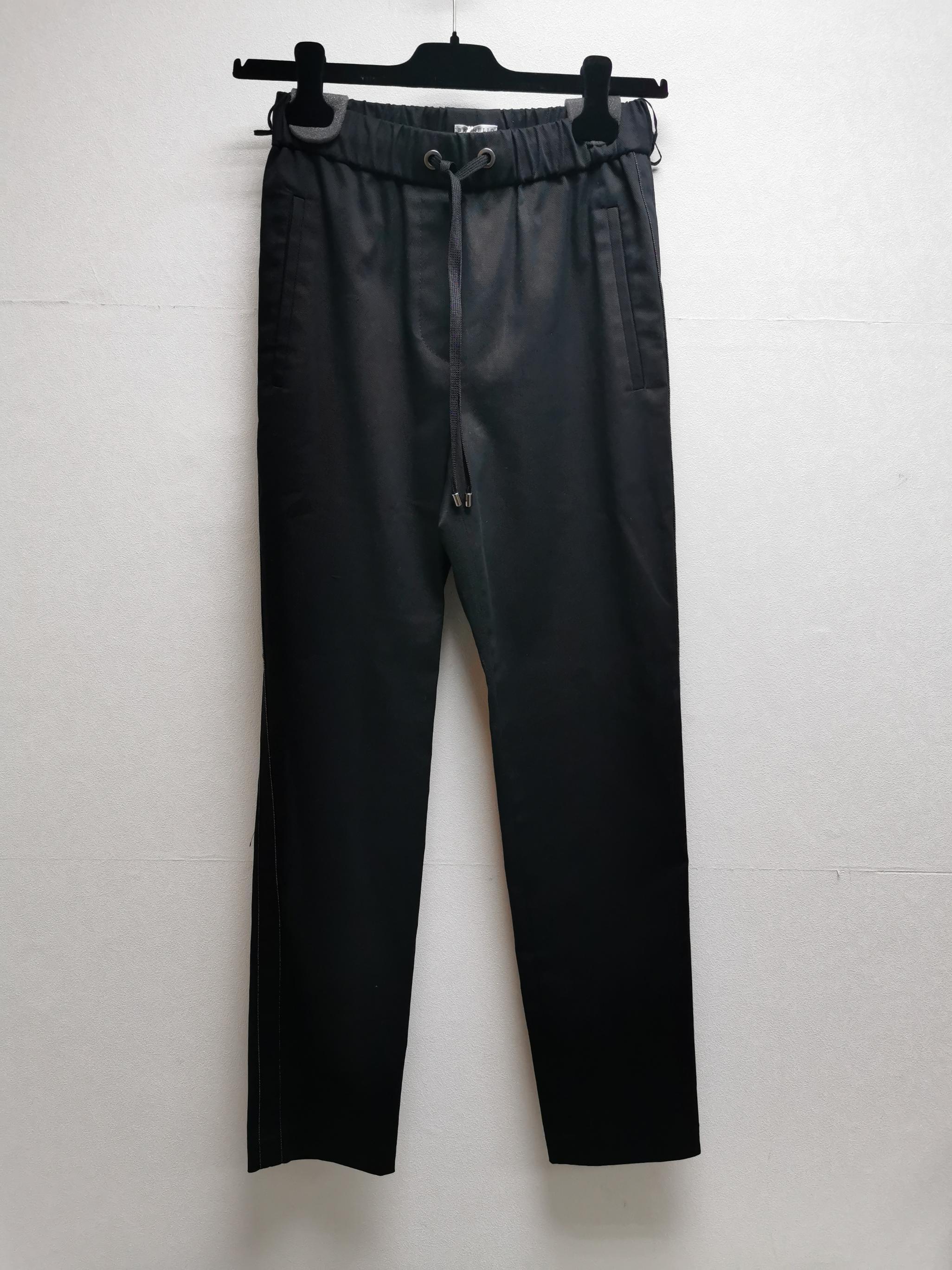 BRUNELLO CUCINELLI STRASS SIDE-STRIPE DRAWSTRING JOGGERS