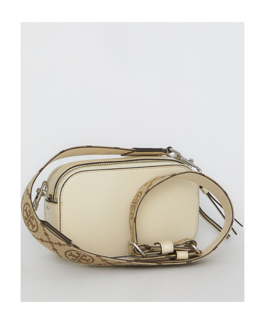 Tory Burch Miller Patent Border Mini Crossbody Bag In White