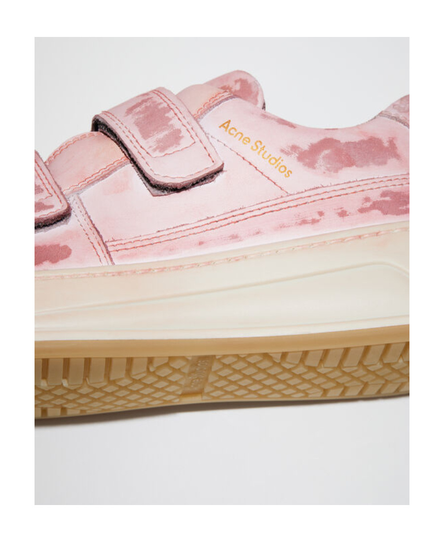 Acne Studios Velcro Strap Sneakers In Pink