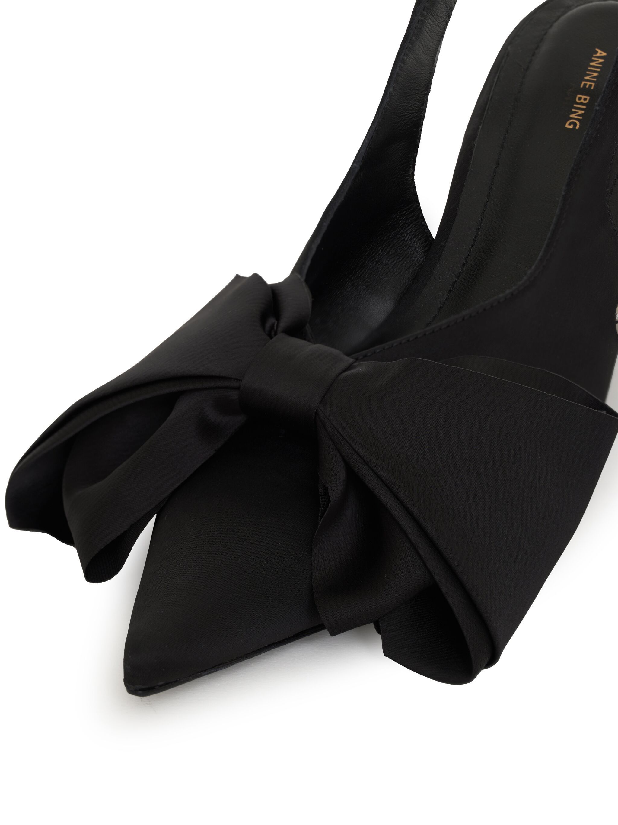 Anine Bing Nina Heels With Bow Heels Black In Black