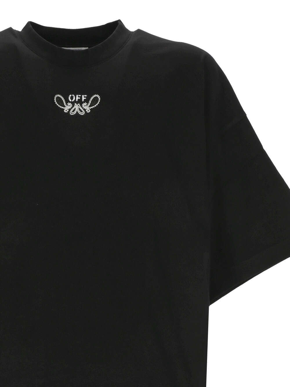 Shop Off-white Bandana Arrow Cotton T-shirt In Black