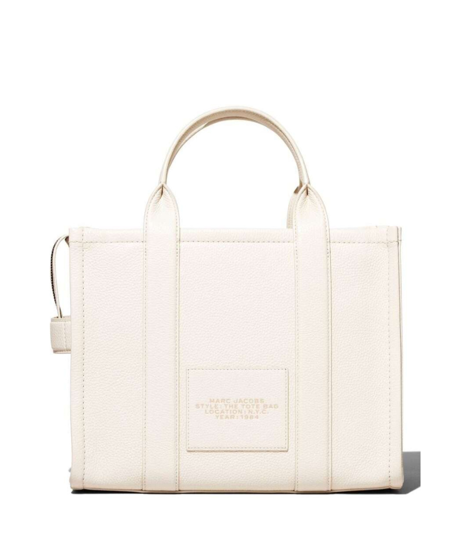 Marc Jacobs The Leather Medium Tote Bag In White
