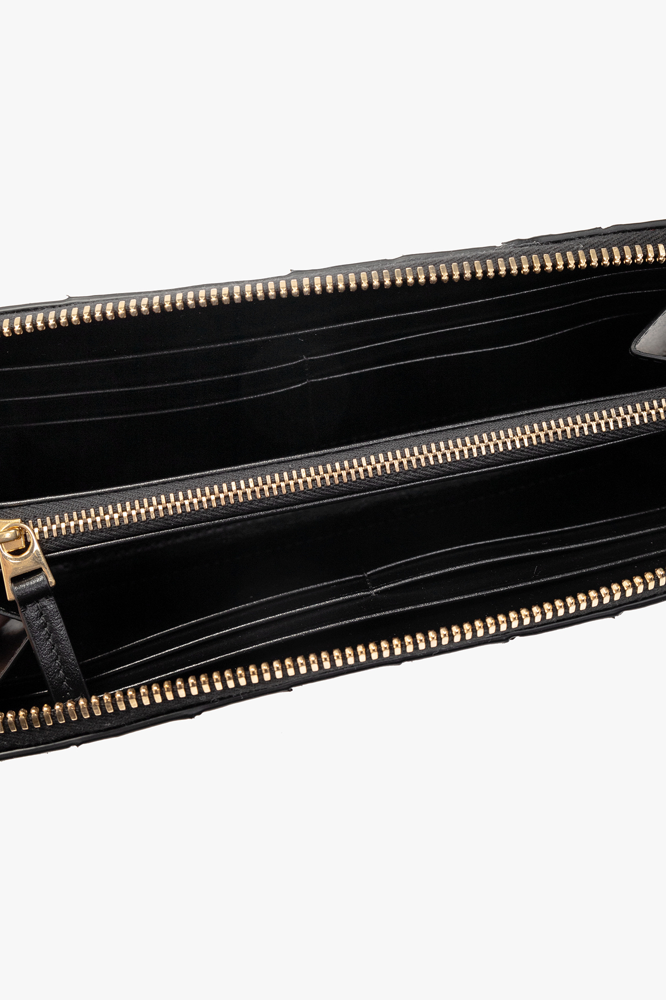 Bottega Veneta Intrecciato Leather Wallet In Black