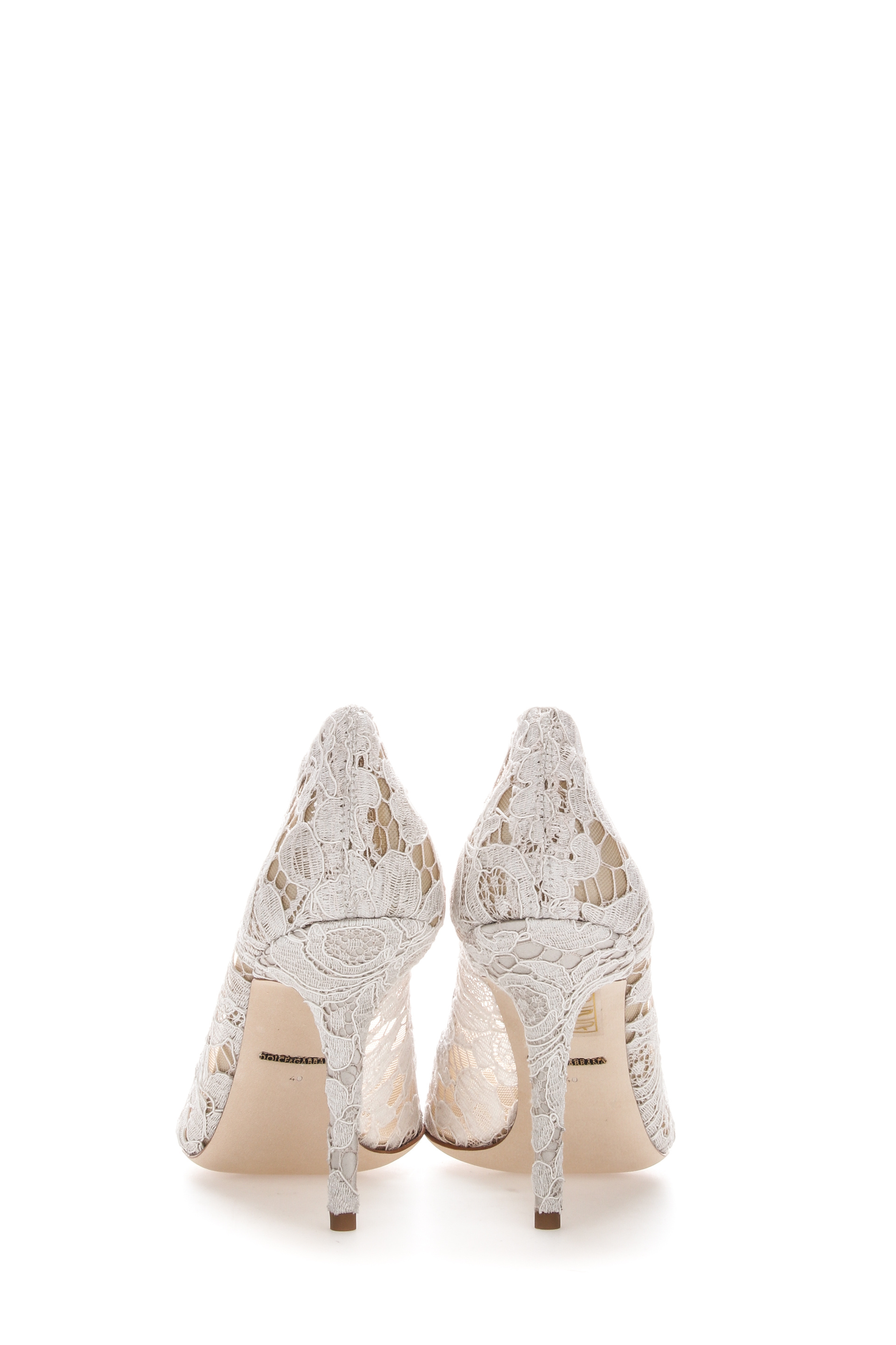 Dolce & Gabbana Belluci Taormina Lace Pumps In White