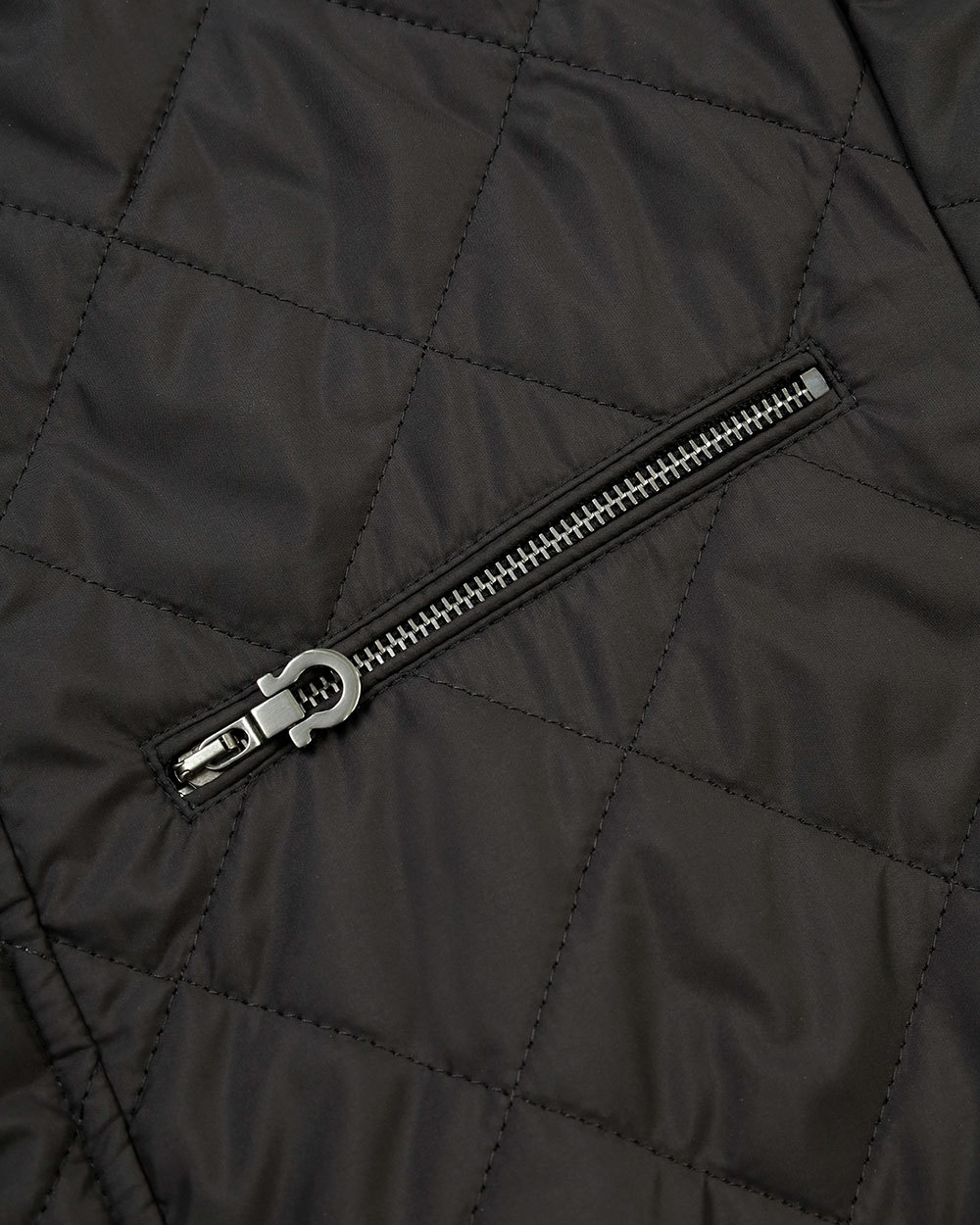 Ferragamo Quilted Cotton Suit In Black