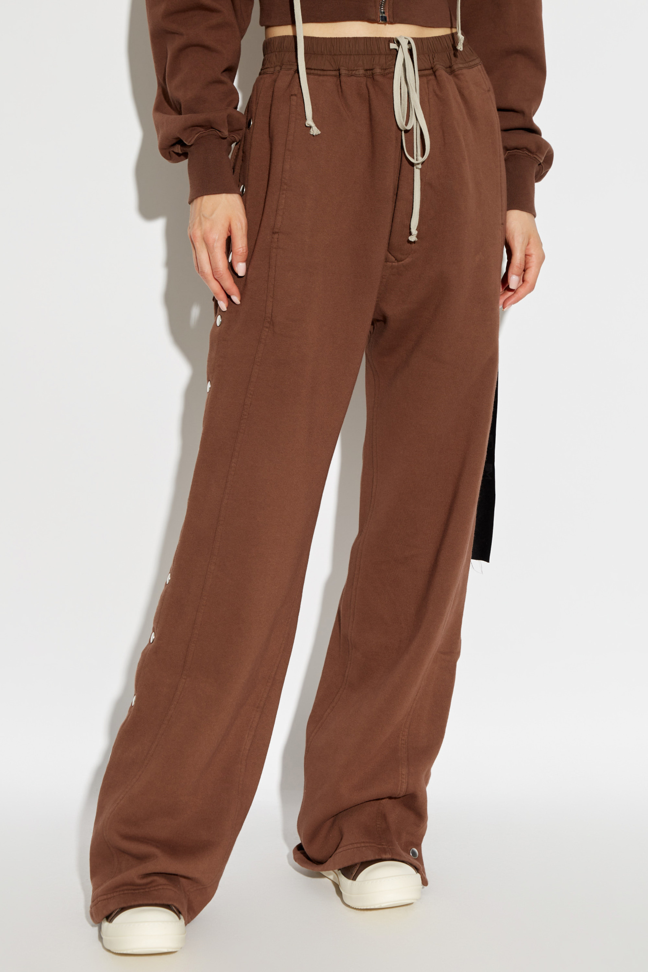 Rick Owens Drkshdw Pusher Track Pants In Brown