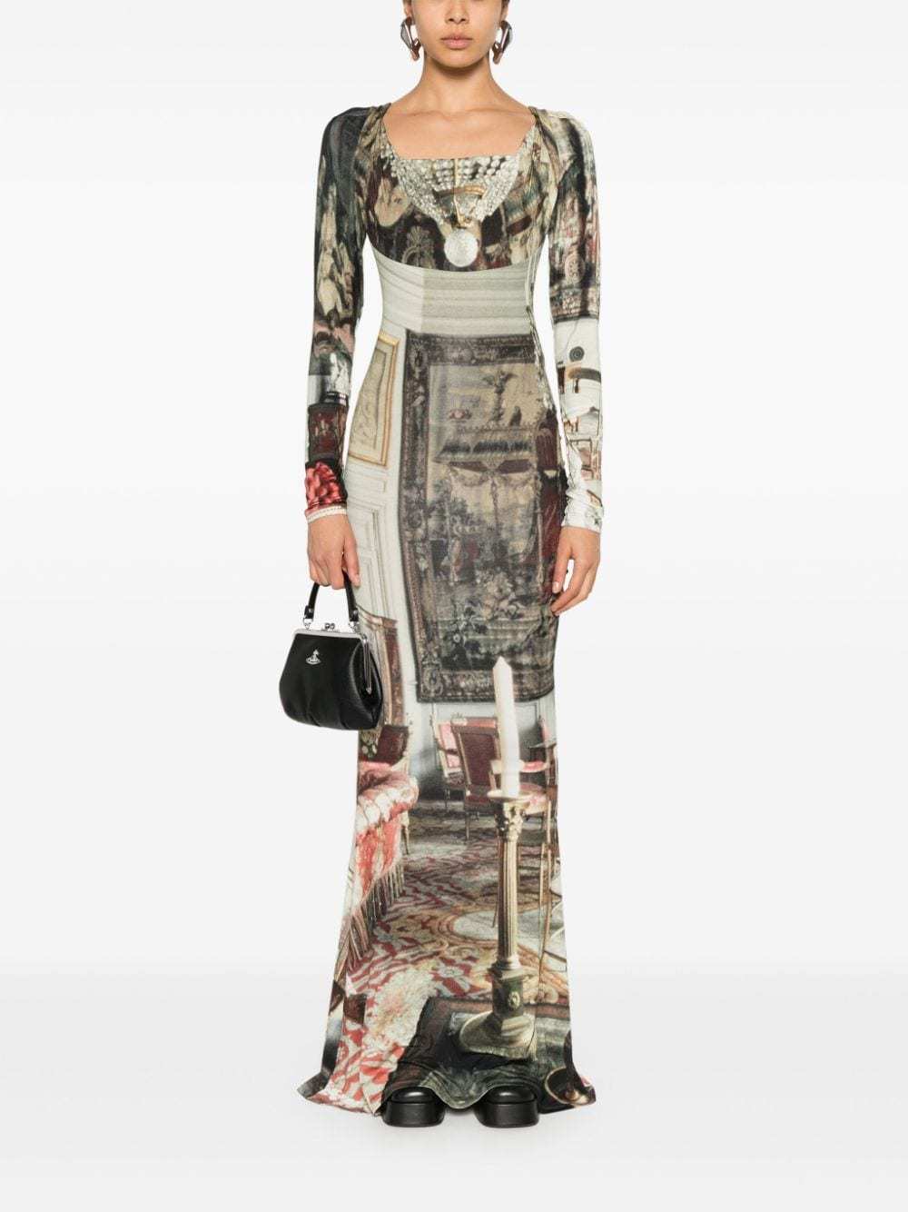 Vivienne Westwood Saloon Maxi Dress In Nude