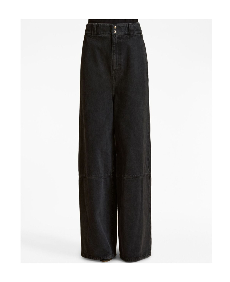 Khaite Isla Wide-leg Jeans In Black