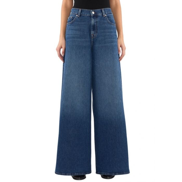 7 For All Mankind High-waisted Jeans In Blue