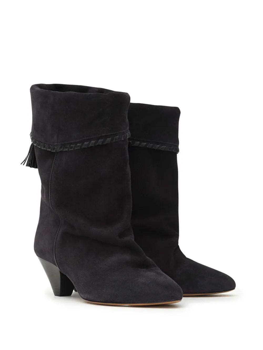 Isabel Marant Dalby 55 Mid-calf Suede Boots In Black